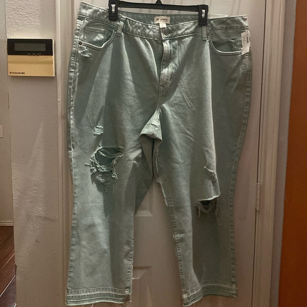 Maurices Womens 25” Straight Crop Jeans Size 20WHigh Rise Comfort Stretch.